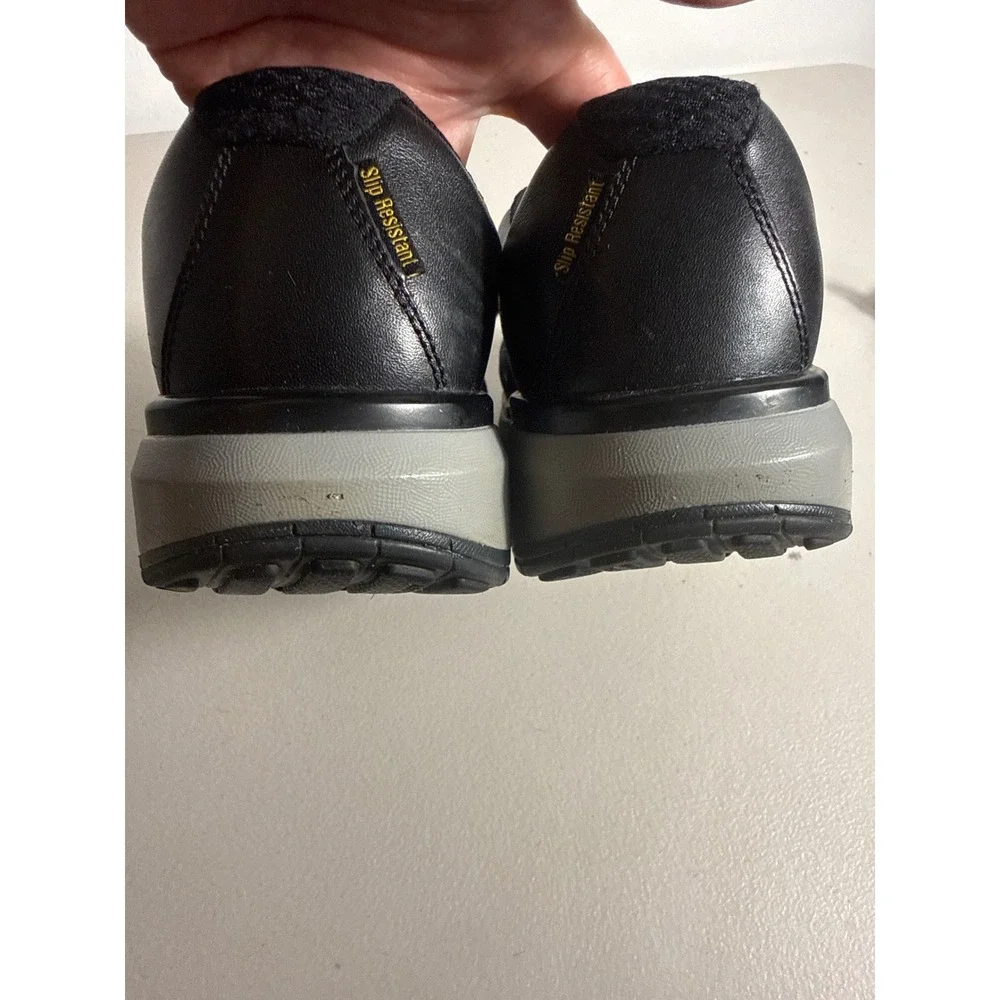 Joya Wave SwissTechnology Black Leather Slip Resistant Orthopedic Sneakers 7.5